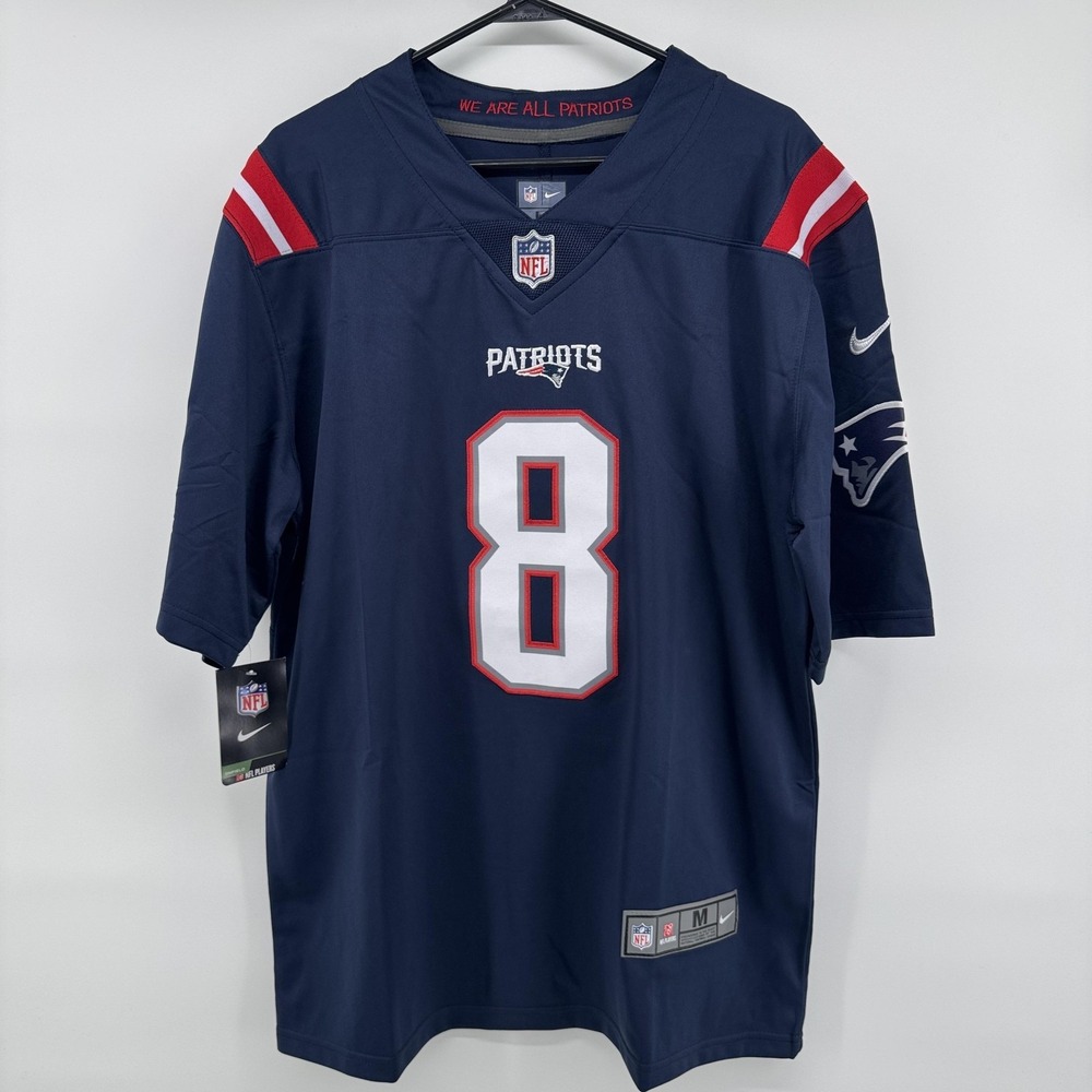 New England Patriots Jersey Mens Medium Blue NFL Football Nike On Field Diggs 8